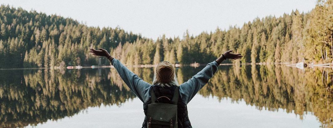 A person enjoying life